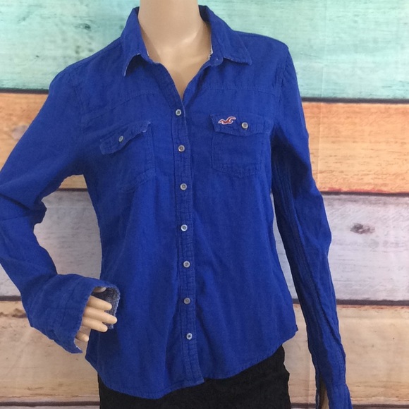 Hollister Tops - Hollister Button Down, Long Sleeve, Size Large